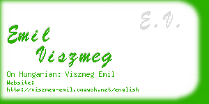 emil viszmeg business card